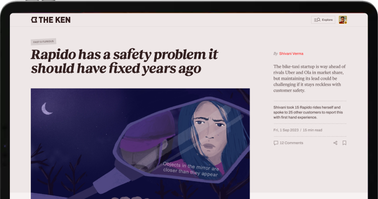 Image of an iPad with the app open